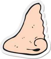 sticker of a cartoon human nose png