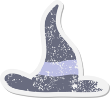 spooky witch hat grunge sticker png