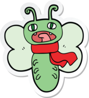 sticker of a funny cartoon butterfly png