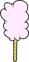 Cartoon-Zuckerwatte auf Stick png