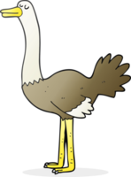 hand drawn cartoon ostrich png