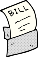 cartoon doodle debt bill png