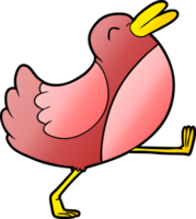 lustiger Cartoon-Vogel zu Fuß png