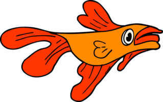 peixe lutador de desenhos animados png