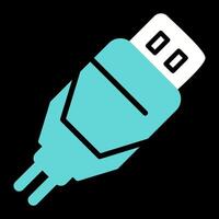 icono de vector de cable usb