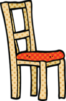 chaise en bois de dessin animé de style bande dessinée png