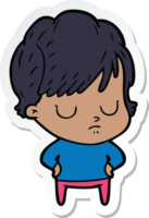 sticker of a cartoon woman png