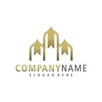 Mosque logo design vector. Creative Mosque logo concepts template vector