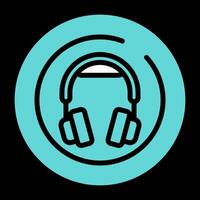 Headphones Circle Vector Icon