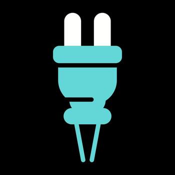 icono de vector de enchufe