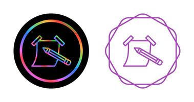 Sticky note with pencil Vector Icon