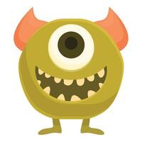 Screaming monster icon cartoon vector. Happy face creature vector