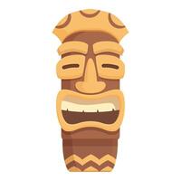 azteca tótem icono dibujos animados vector. estatua maya antiguo vector