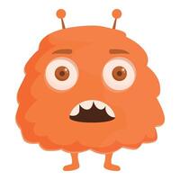 Orange monster alien icon cartoon vector. Cute funny character vector