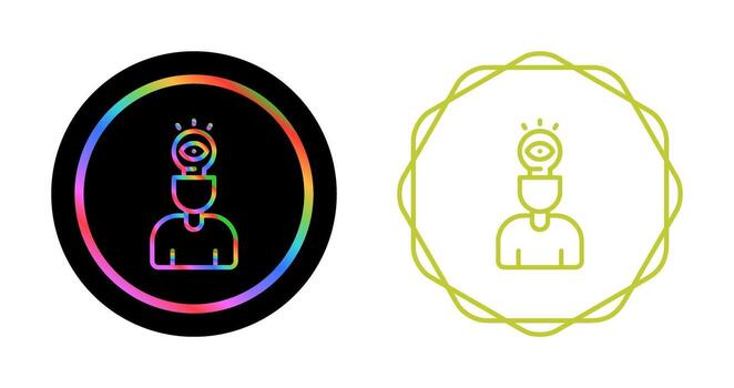 visual pensando vector icono