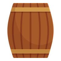 Wood barrel honey icon cartoon vector. Apiculture food vector