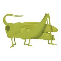 contento saltamontes icono dibujos animados vector. Arte naturaleza insecto vector