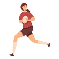 Running girl icon cartoon vector. Holding team vector