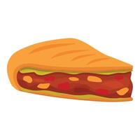 Mexican quesadilla icon cartoon vector. Party healthy vector