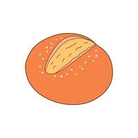 sourdough bread icon Cartoon Vector illustration Isolated on White Background