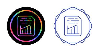 Document Insert Graph Vector Icon