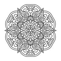 contorno mandala para colorante libro. decorativo redondo ornamento vector