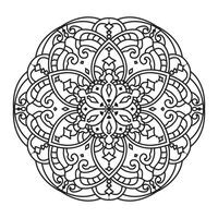 Mandala design for adult coloring page Vector mandala outline design