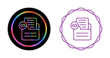 Document Insert Code Vector Icon