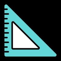 Triangular Ruler Vector Icon