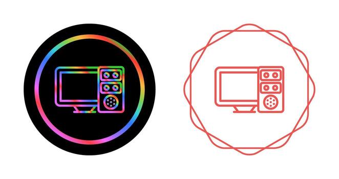 icono de vector de torre pc