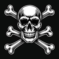 Skull with Cross Bone vector