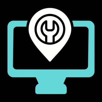 icono de vector de computadora