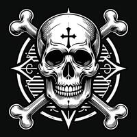 Skull with Cross Bone vector