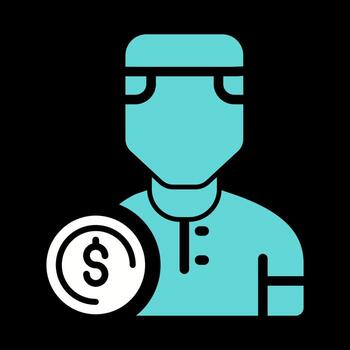Finanzas gerente vector icono