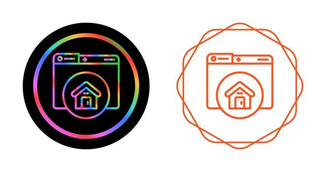 icono de vector de página de inicio