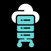 icono de vector de computación en la nube