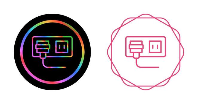 icono de vector de enchufe
