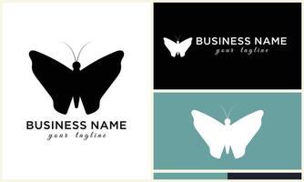 line art butterfly logo template vector