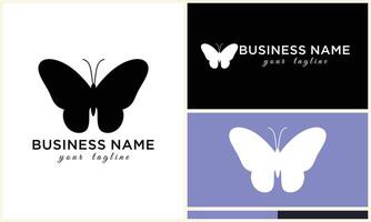 line art butterfly logo template vector