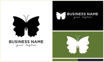 line art butterfly logo template vector