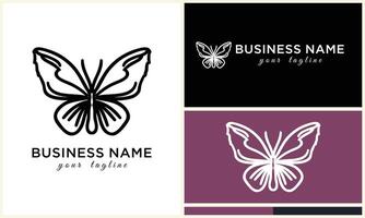 vector line butterfly logo template