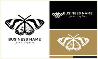 hand drawn butterfly logo template vector