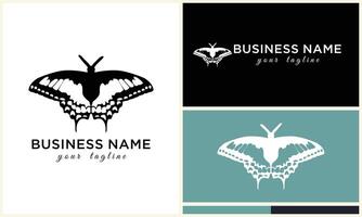 hand drawn butterfly logo template vector