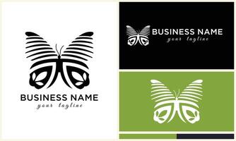 vector line butterfly logo template