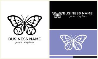 vector line butterfly logo template