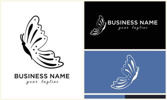 vector line butterfly logo template