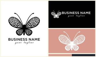 vector line butterfly logo template