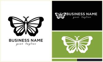 hand drawn butterfly logo template vector