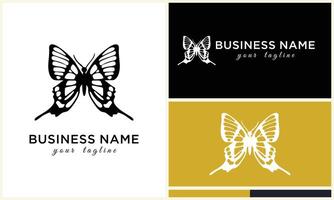 vector line butterfly logo template