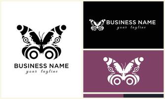 vector line butterfly logo template